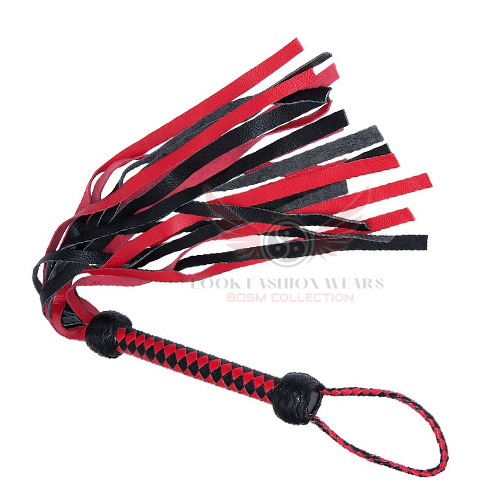 Black & Red Leather Flogger