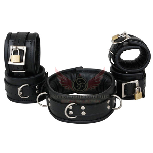 Real Leather Bondage Restraints 5 Pieces Set