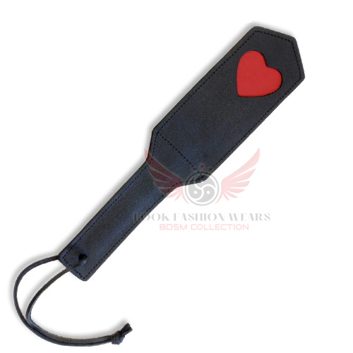 Red Heart Leather Spanking Paddle