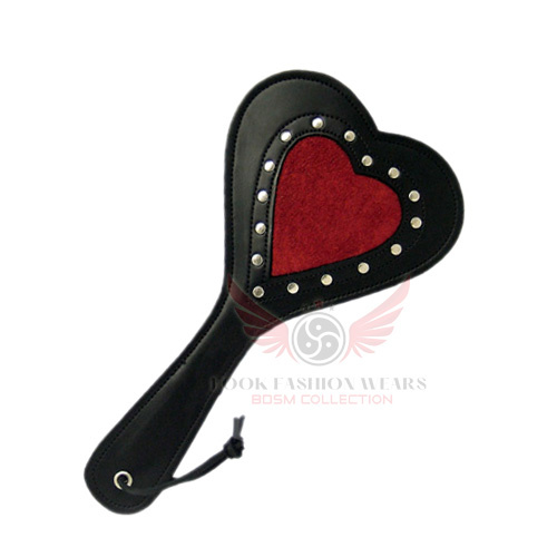 Red Heart with Steel Rivets Paddle