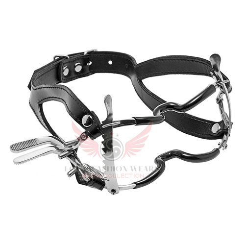 Whitehead Ratchet Mouth Gag with Black PVC Rubber Coating