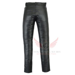 Men’s Cowhide Plain Leather Pants