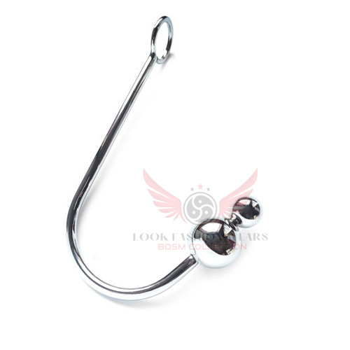 Stainless Steel Anal Hook with Double Ball 25mm  & 40mm