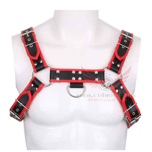 Men Faux Leather Body Harness Chest Straps