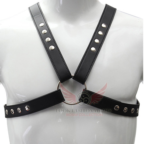 Men’s Black Leather X Harness