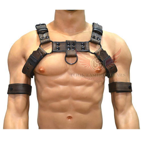 Men's Bulldog Chest Body Harness with adjustable buckles