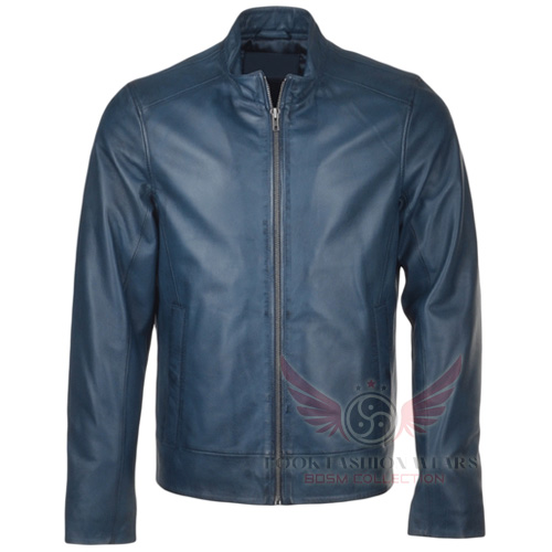 Men’s Gatsby Blue Leather Jacket