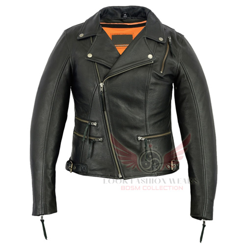 Women's Real Leather Biker Style Jacket