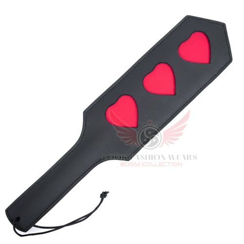 Genuine Leather 3 Hearts Spanking Paddle