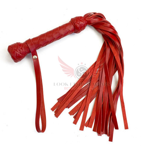 Genuine Red Cow Hide Thick Leather Flogger