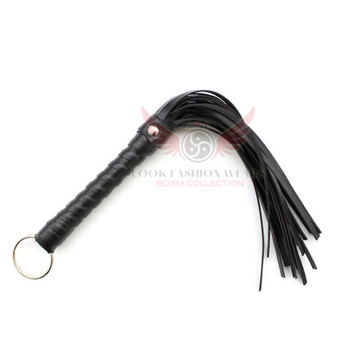 PU Faux Leather Flogger Whip Tickle Role Play