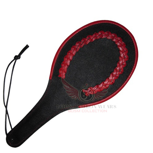 Round Headed Cow Hide Leather Paddle