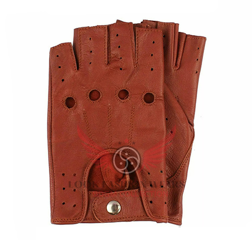 Fingerless Leather Driving Gloves