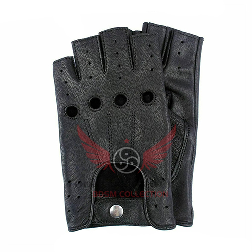 Fingerless Leather Driving Gloves